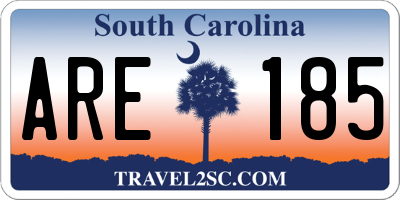 SC license plate ARE185