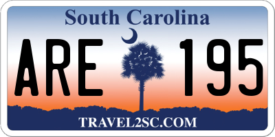 SC license plate ARE195