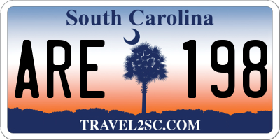 SC license plate ARE198