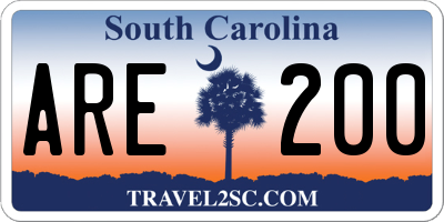 SC license plate ARE200