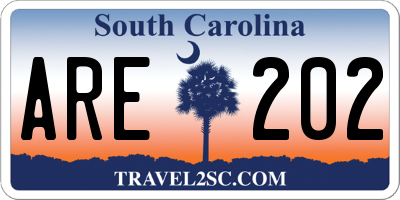 SC license plate ARE202