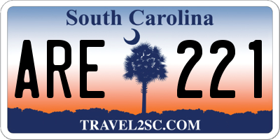 SC license plate ARE221