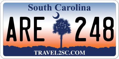 SC license plate ARE248