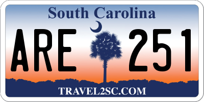 SC license plate ARE251