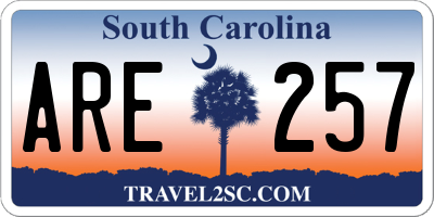 SC license plate ARE257
