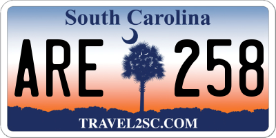 SC license plate ARE258