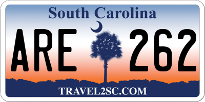 SC license plate ARE262
