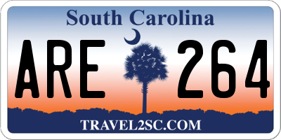 SC license plate ARE264