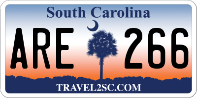 SC license plate ARE266