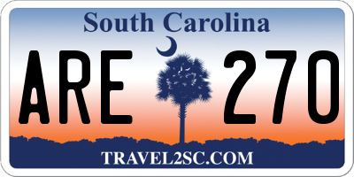 SC license plate ARE270