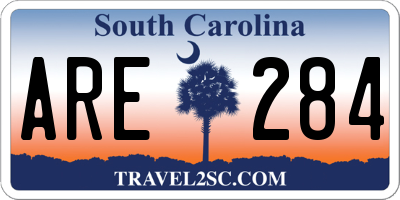 SC license plate ARE284