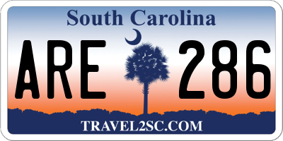 SC license plate ARE286