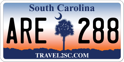 SC license plate ARE288