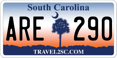 SC license plate ARE290