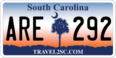 SC license plate ARE292