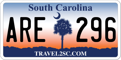 SC license plate ARE296