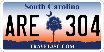 SC license plate ARE304
