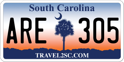 SC license plate ARE305