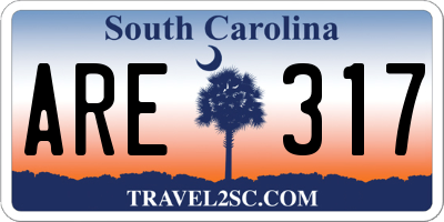 SC license plate ARE317