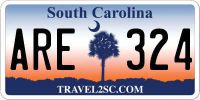 SC license plate ARE324