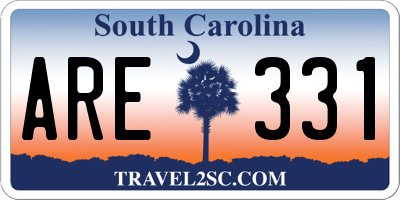 SC license plate ARE331