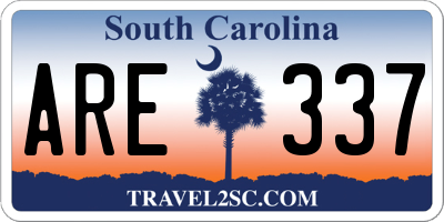 SC license plate ARE337