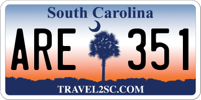 SC license plate ARE351