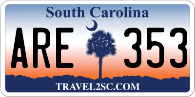 SC license plate ARE353
