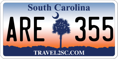 SC license plate ARE355