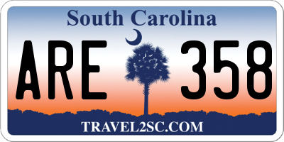 SC license plate ARE358
