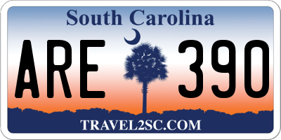 SC license plate ARE390