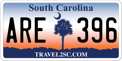 SC license plate ARE396
