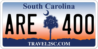 SC license plate ARE400