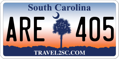 SC license plate ARE405