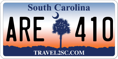 SC license plate ARE410