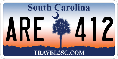 SC license plate ARE412