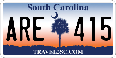SC license plate ARE415