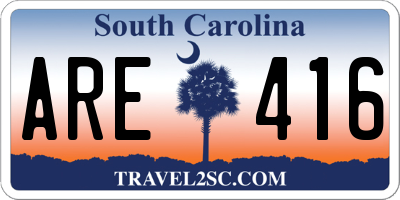SC license plate ARE416