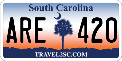SC license plate ARE420