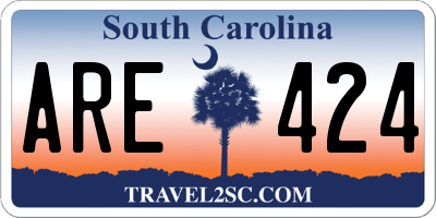 SC license plate ARE424
