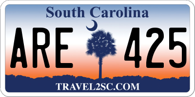 SC license plate ARE425