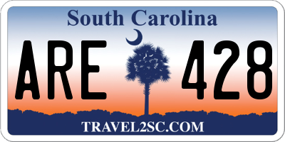 SC license plate ARE428