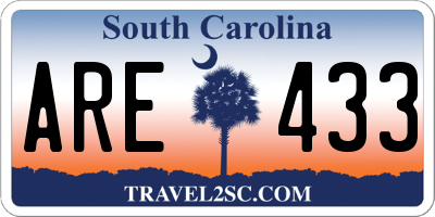 SC license plate ARE433