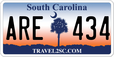 SC license plate ARE434