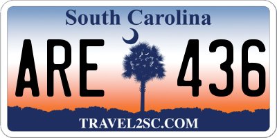 SC license plate ARE436