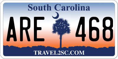 SC license plate ARE468