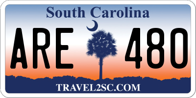 SC license plate ARE480