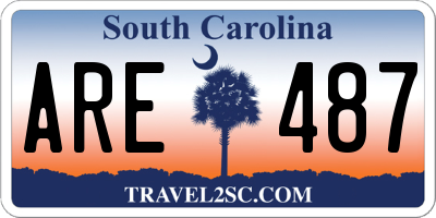 SC license plate ARE487