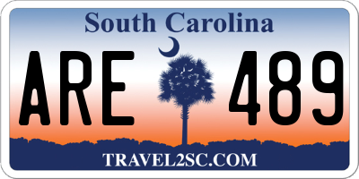 SC license plate ARE489