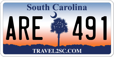SC license plate ARE491